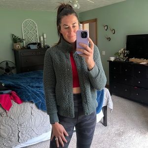 Zella green Sherpa fleece